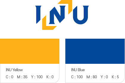 인천대학교 색상 및 서체